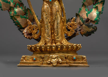 Elegant Maha Manjushri Statue | Detailed Handmade Sculpture of Nepal