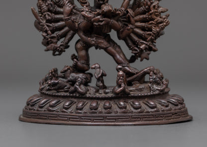 Stunning Oxidized Yamantaka Statue | Precision Machine-Made Design