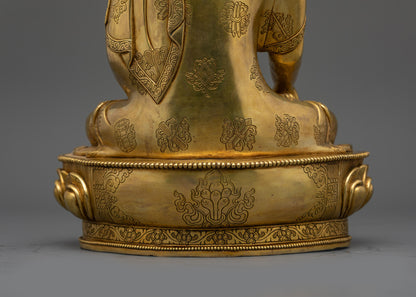Smooth Shakyamuni Buddha Statue | The Enlightened One Meditation Idol