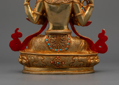 Handmade Chenrezig Statue from Nepal | Tibetan Avalokiteshvara