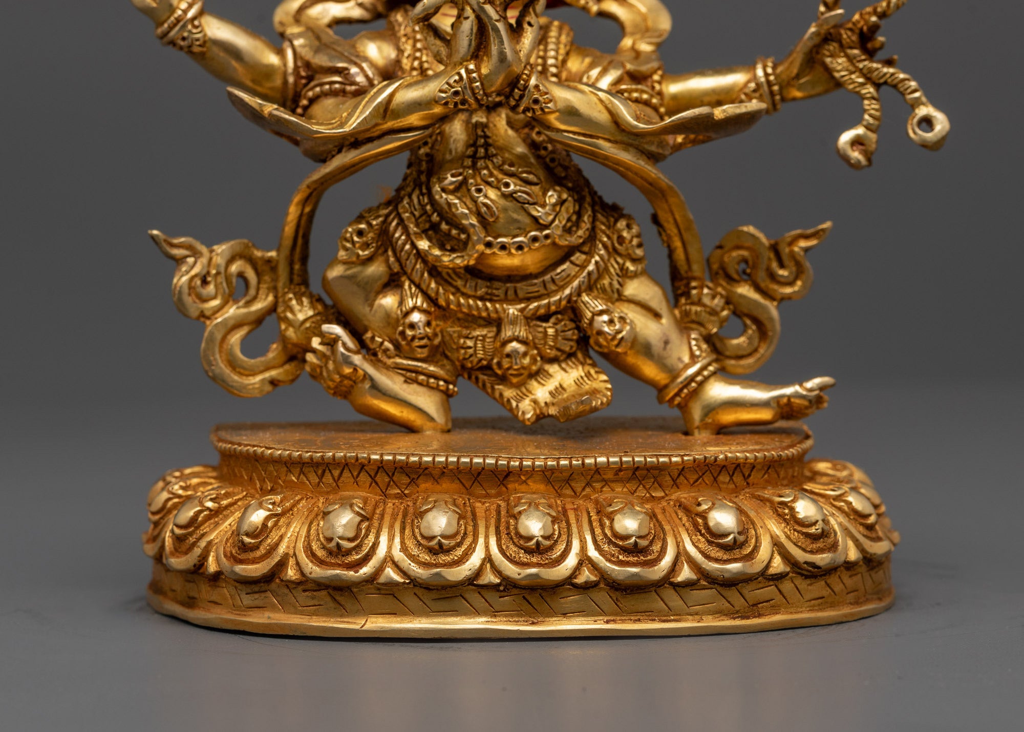 Traditional Four Armed Vajrapani Statue | Nepalese Hand-Carved