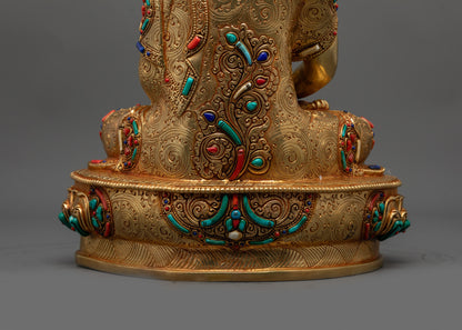 Amida Nyorai Statue | Traditional Nepalese Lost-Wax Buddhist Sculpture