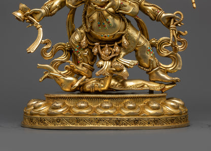 Wrathful Six Armed Mahakala Statue | Guardian of the Dharma