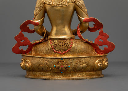 Amitayus Statue with Jewel Vase | Blessings of Longevity