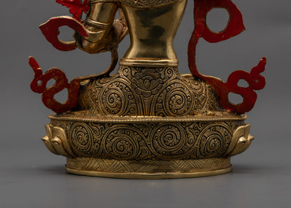 Exquisite Monju Bosatsu Statue | Traditional Nepalese Spiritual Art