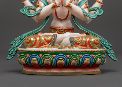 Four-Armed Avalokiteshvara Statue | Detailed Handmade Himalayan Statue