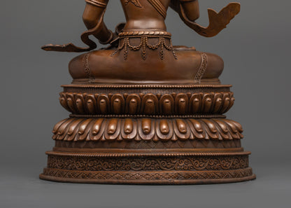 Traditional Oxidized Vajrasattva Statue | Buddhist God of Purification