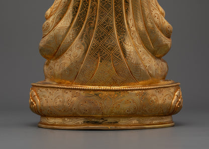 Hand-Carved Tsokye Dorje Statue | Himalayan Wisdom Deity Art