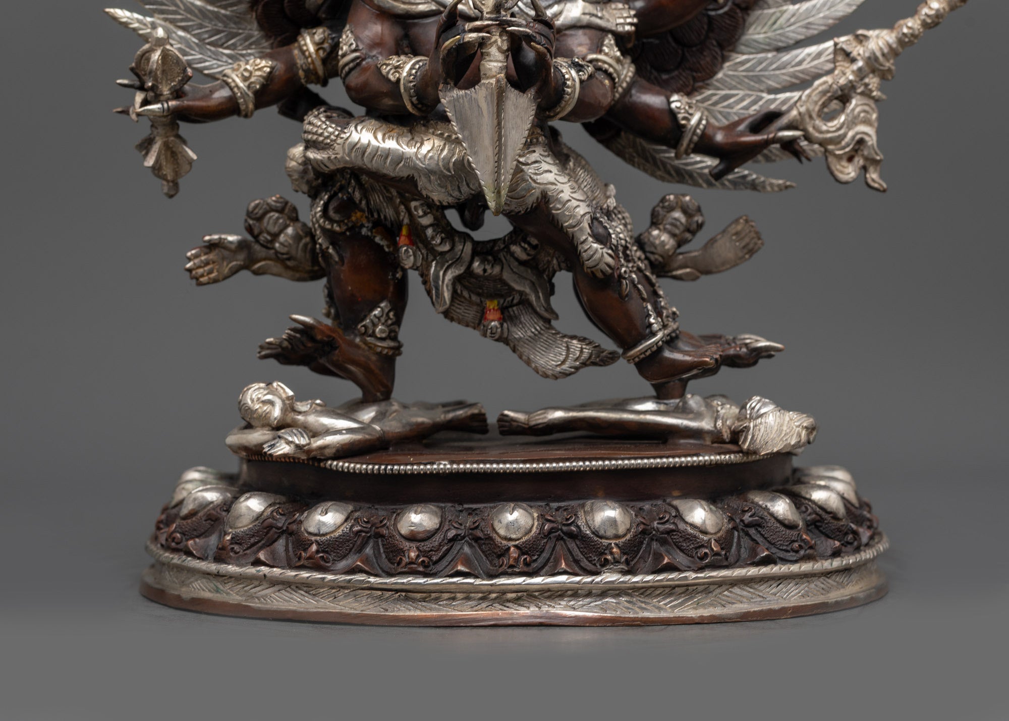 Sacred Vajrakilaya Sculpture | Oxidized Copper Buddhist Artwork