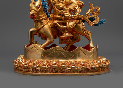 Fearless King Gesar Statue | Traditional Himalayan Buddhist Art