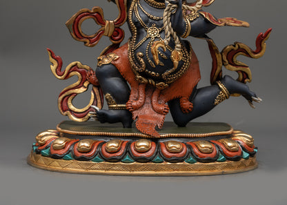 Nepalese Sankata Statue | Hand-Carved Guardian Deity Sculpture