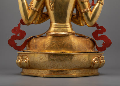Compassion Deity Chenrezig Statue | Handcrafted Himalayan Art