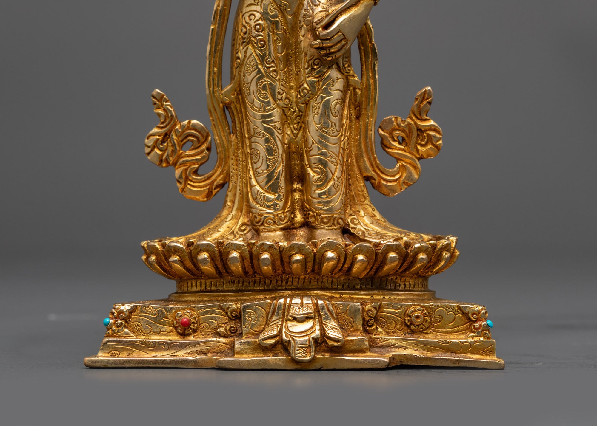 Standing Manjushri Statue | Wisdom Bodhisattva Sculpture from Nepal