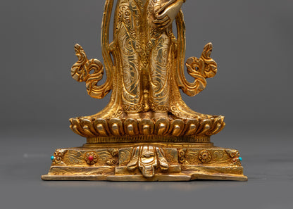 Standing Manjushri Statue | Wisdom Bodhisattva Sculpture from Nepal