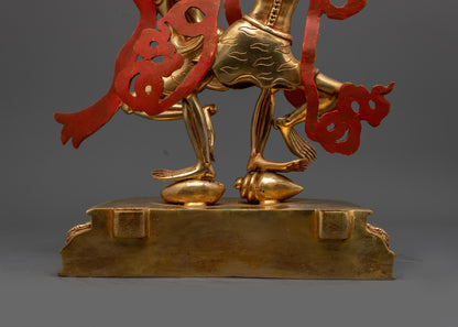 Skeleton Deity Chitipati Sculpture | Traditional Nepalese Buddhist Art