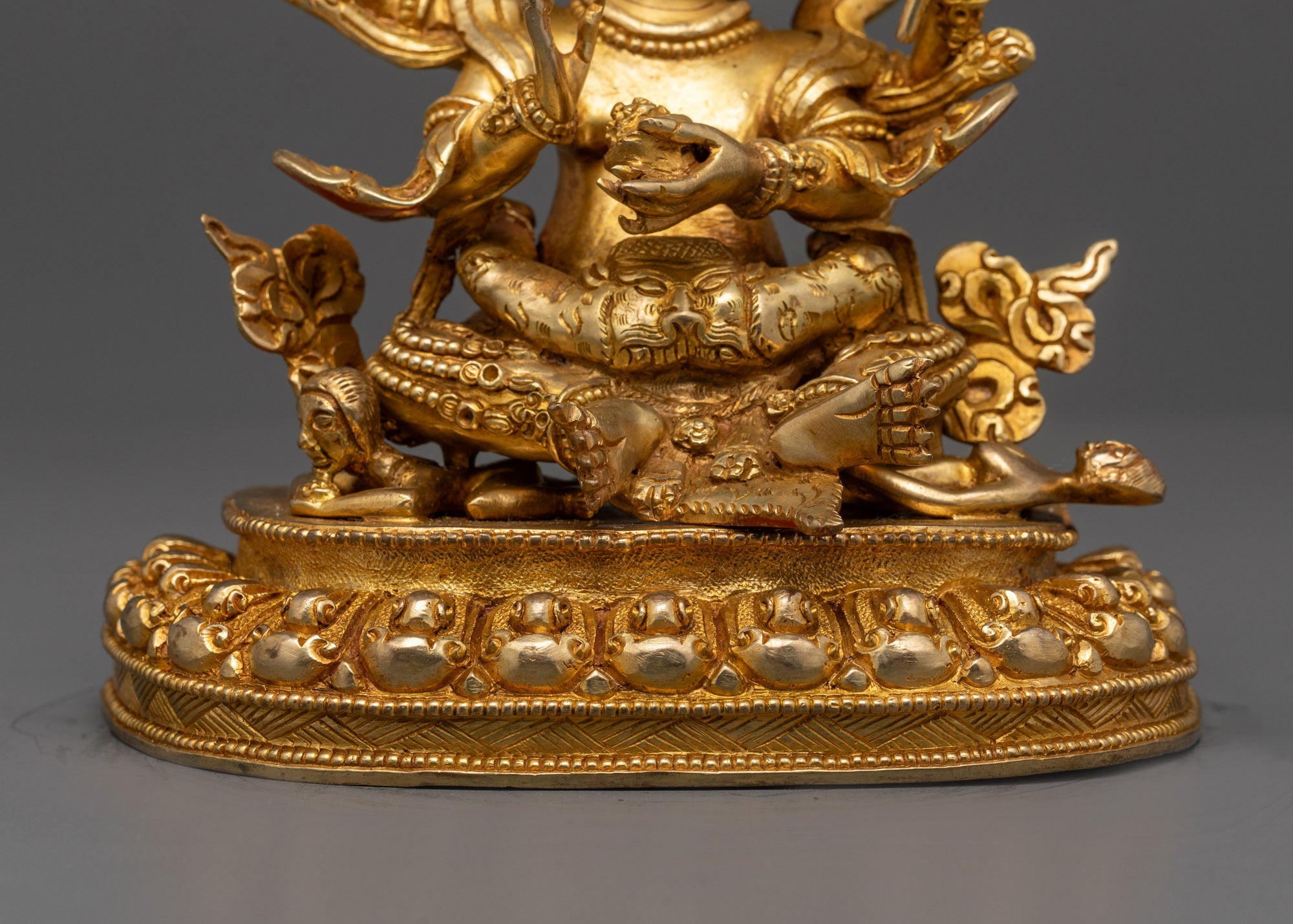 Four Armed Mahakala Statue | Traditional Buddhist Wrathful Deity