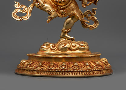 Ucchusma Statue | 24K Gold-Fire Gilded Himalayan Buddhist Artwork