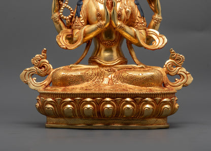 Buddhist Chenrezig Statue | Artisan-Crafted Meditation Deity Artwork