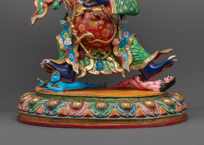 Mahakala Bernagchen Statue | Hand-Carved Tibetan Protector Deity
