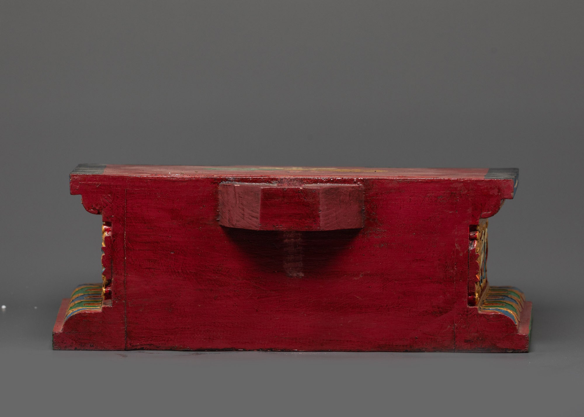 Handcrafted Buddhist Throne | Intricate Nepalese Statue Seat for Shrines