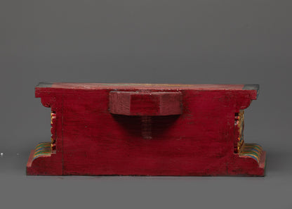 Handcrafted Buddhist Throne | Intricate Nepalese Statue Seat for Shrines