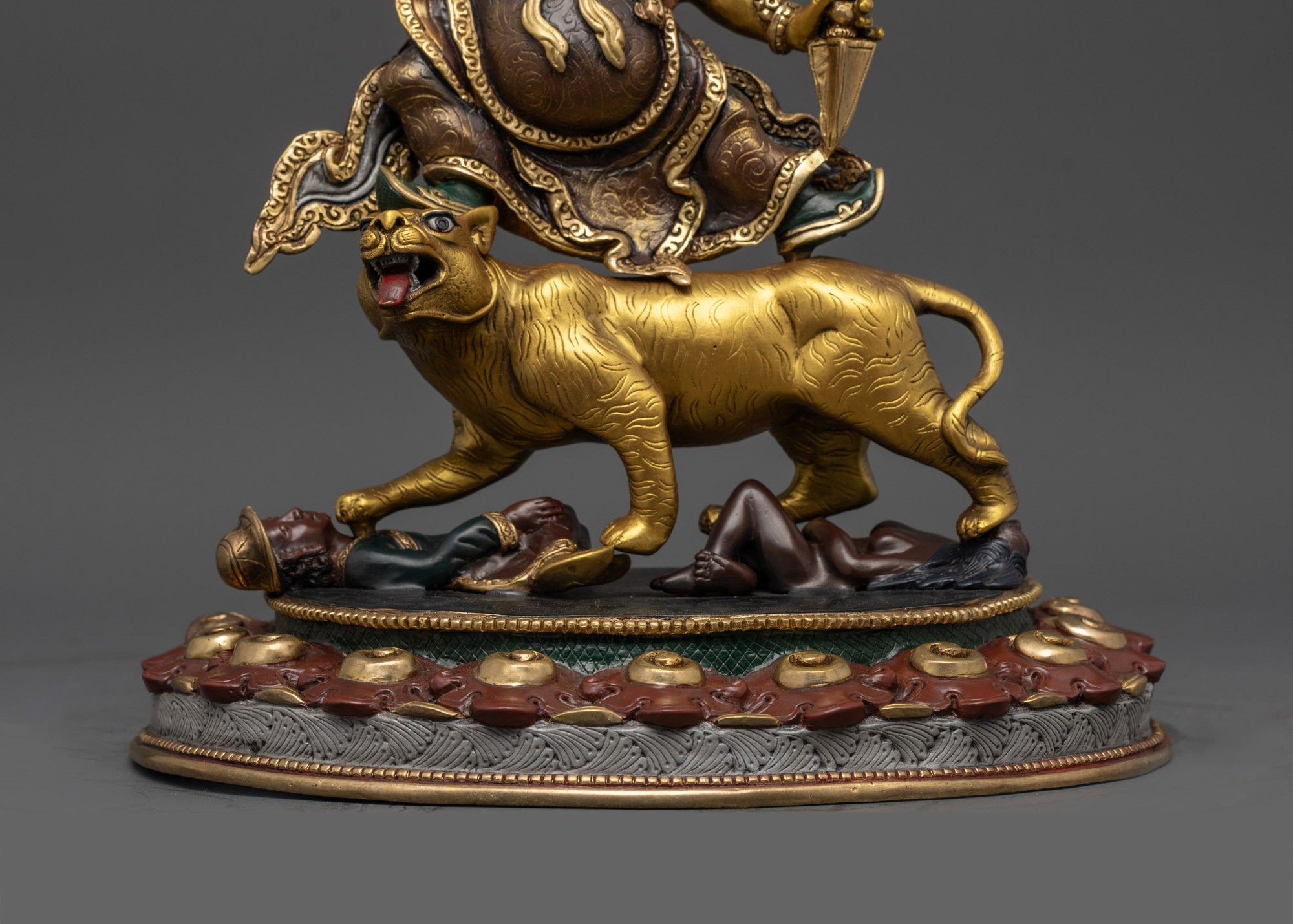 Tibetan Oxidized Dorje Drolo Statue | Wrathful Guru Rinpoche Form