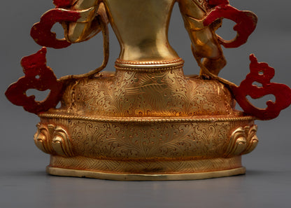 Handcrafted White Tara Sculpture | Spiritual Statue for Home Altar