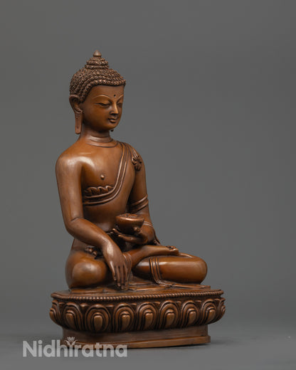 Calm Shakyamuni Buddha Statue | Traditional Himalayan Art Nepal