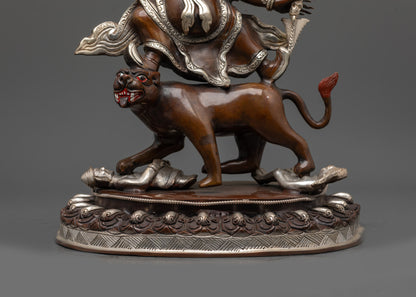 Oxidized Dorje Drolo Statue | Handcrafted Buddhist Sculpture