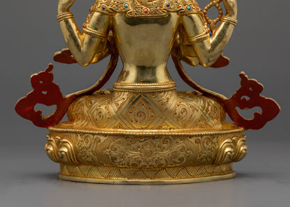 Avalokiteshvara Chenrezig Statue | Traditional Tibetan Buddhist