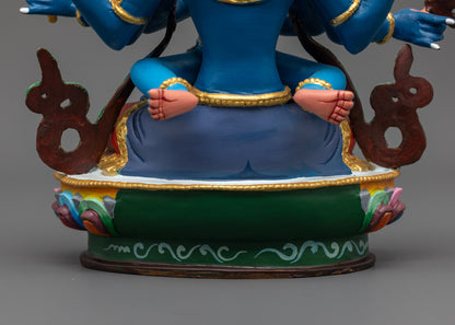 Guhyasamaja Consort Statue | Spiritual Copper Sculpture from Nepal