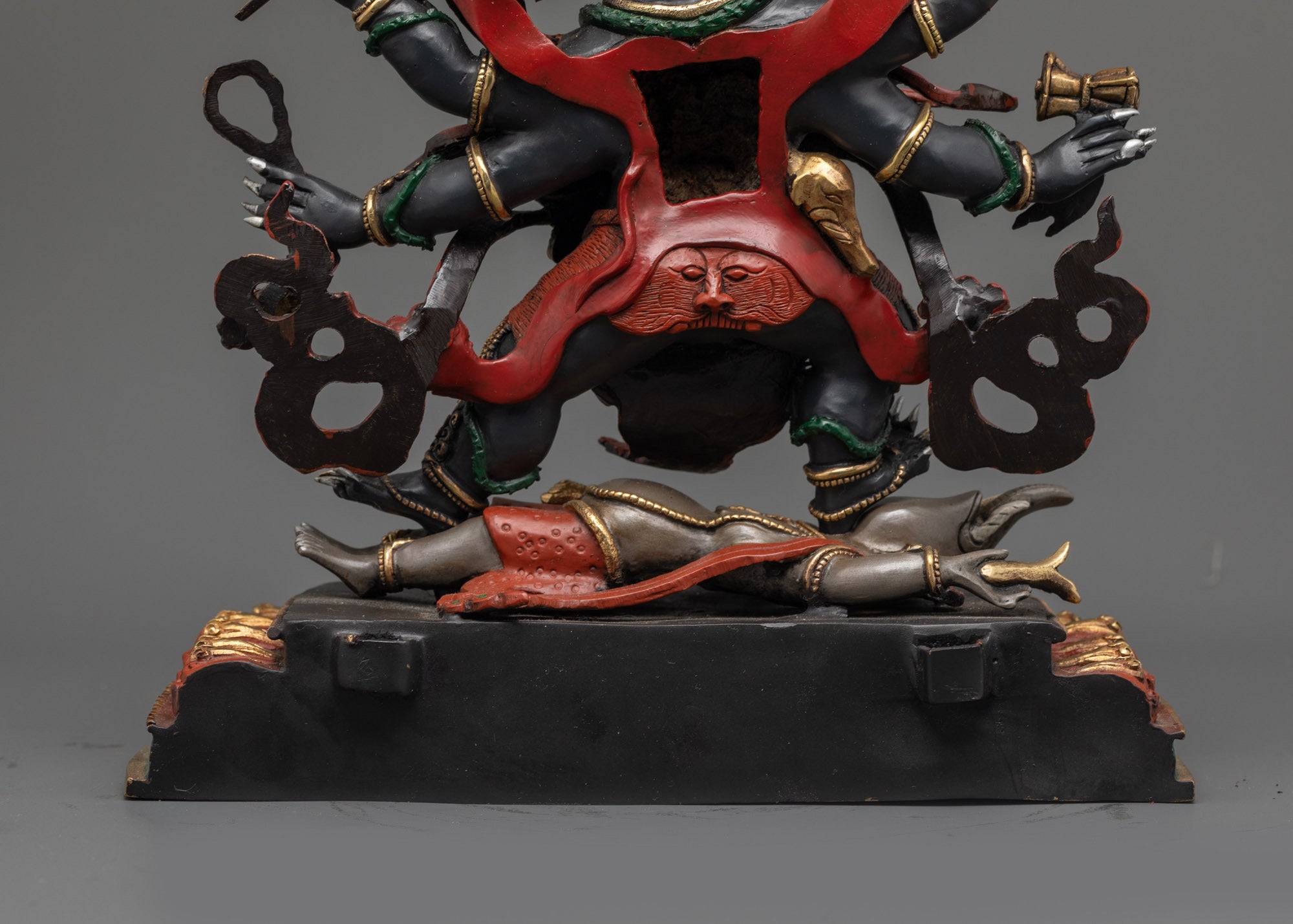 Six Armed Mahakala Statue | Fierce Vajrayana Guardian Handcrafted