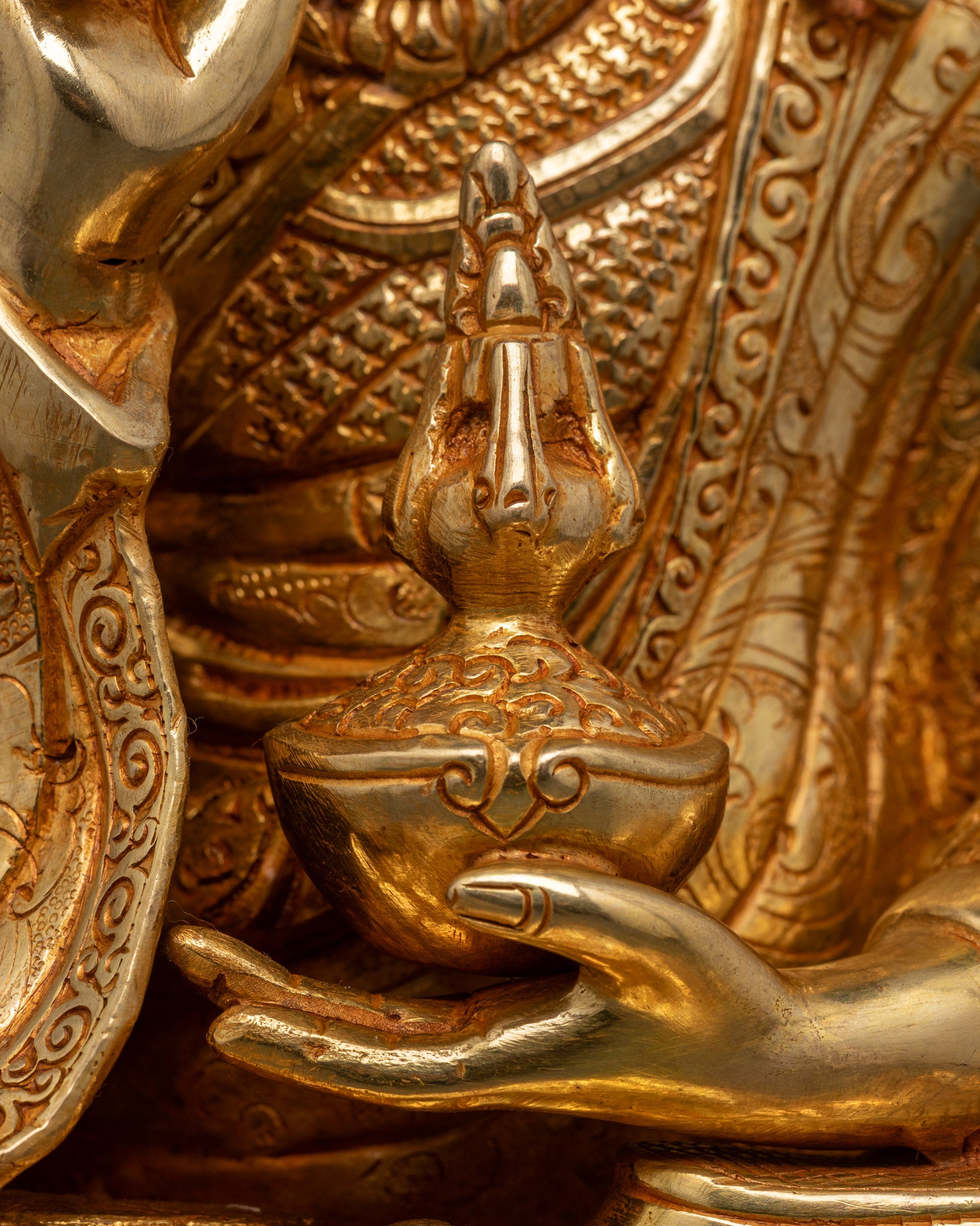 Hand-Carved Tsokye Dorje Statue | Himalayan Wisdom Deity Art