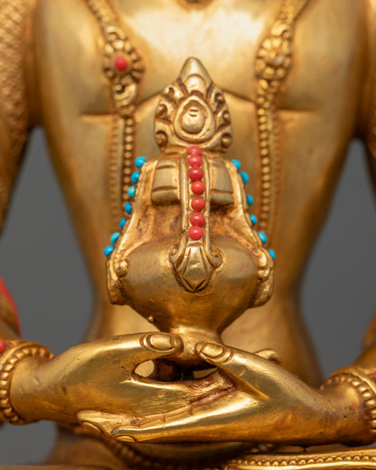 Amitayus Statue with Jewel Vase | Blessings of Longevity