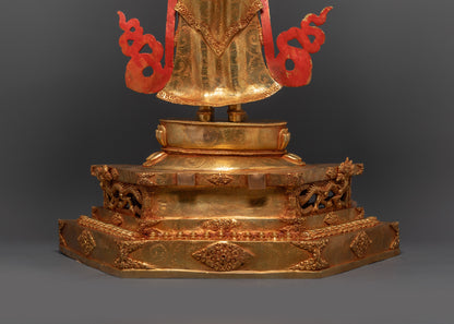 1000-Armed Chenrezig Statue | 24K Gold-Gilded Buddhist Deity Sculpture