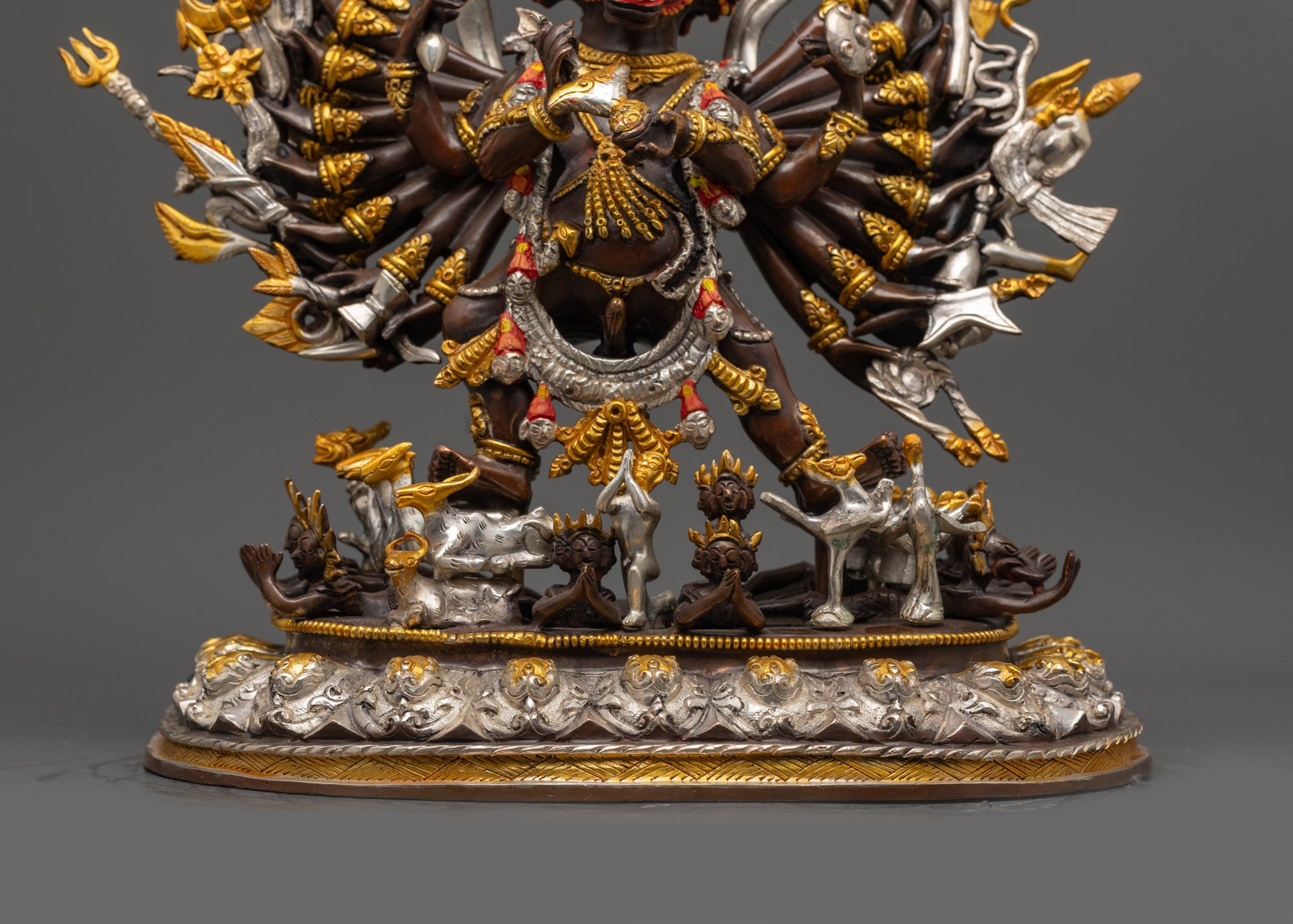 Oxidized Yamantaka Statue | Fierce Vajrabhairava Deity from Nepal