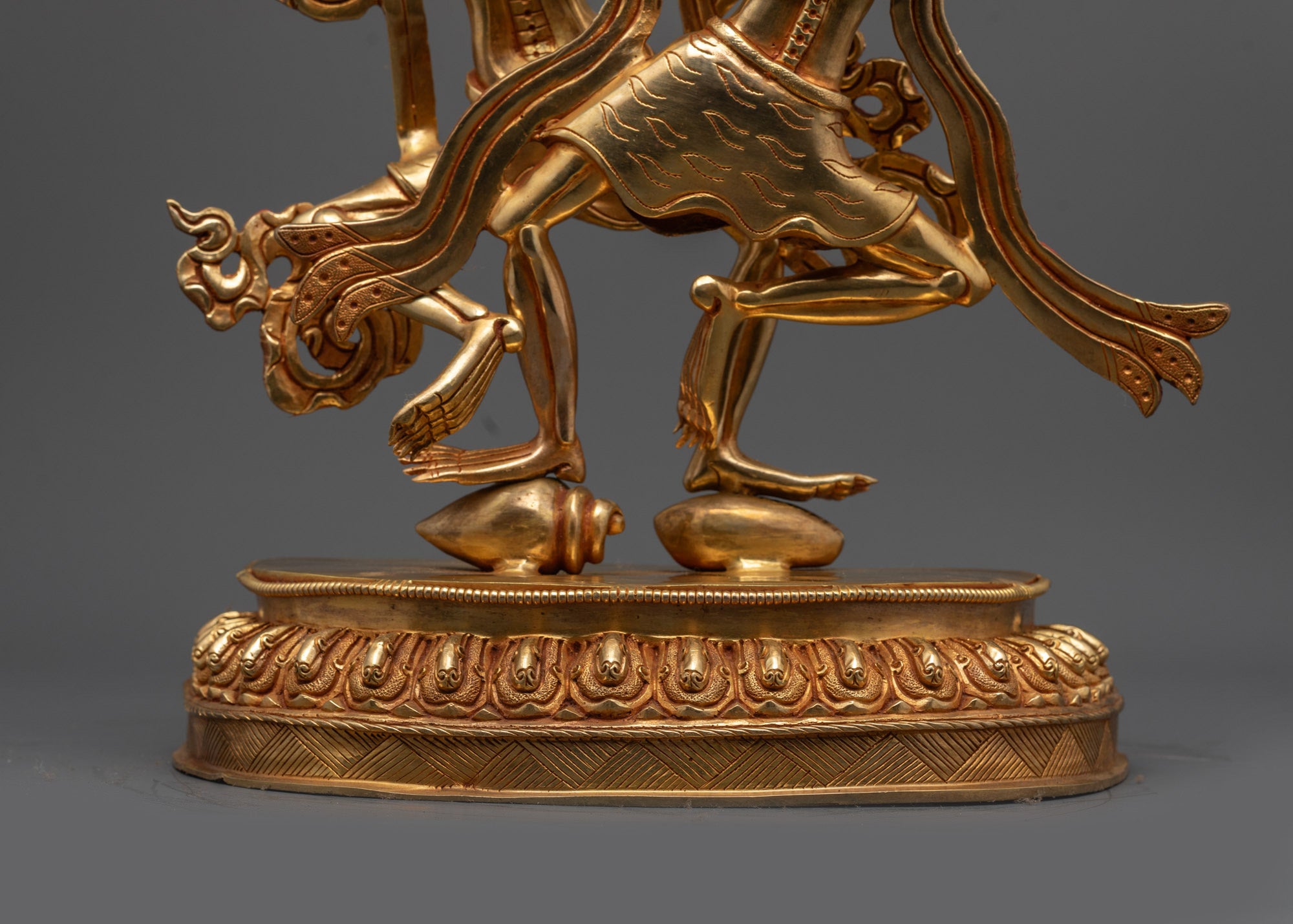 Skeleton Deity Chitipati Sculpture | Traditional Nepalese Buddhist Art