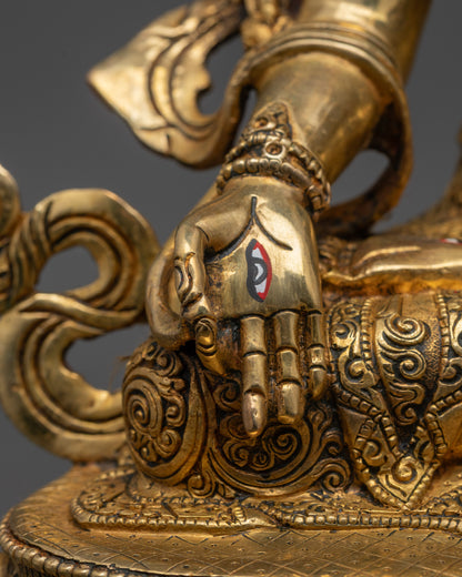 Nepalese White Tara Sculpture | Peaceful Buddhist Goddess Figure