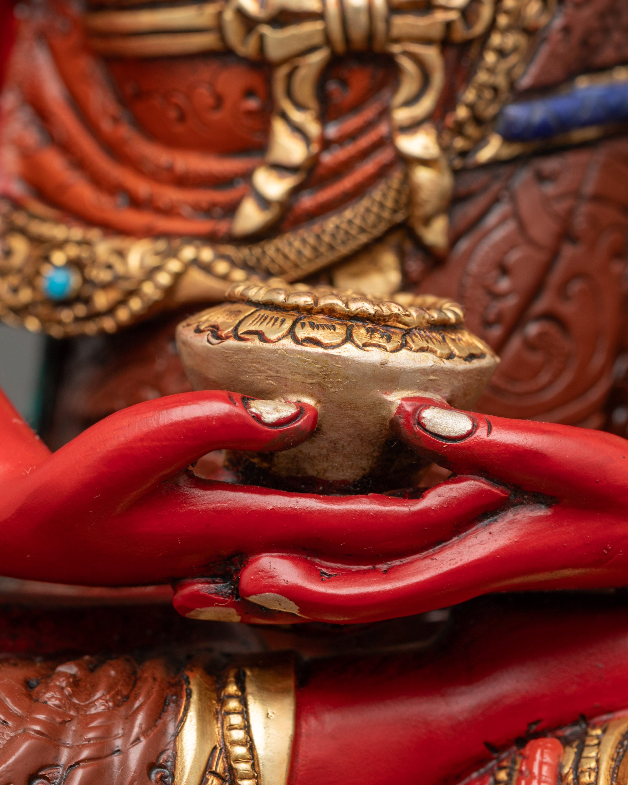 Serene Amitabha Buddha Sculpture | Nepalese Handmade Buddhist Statue