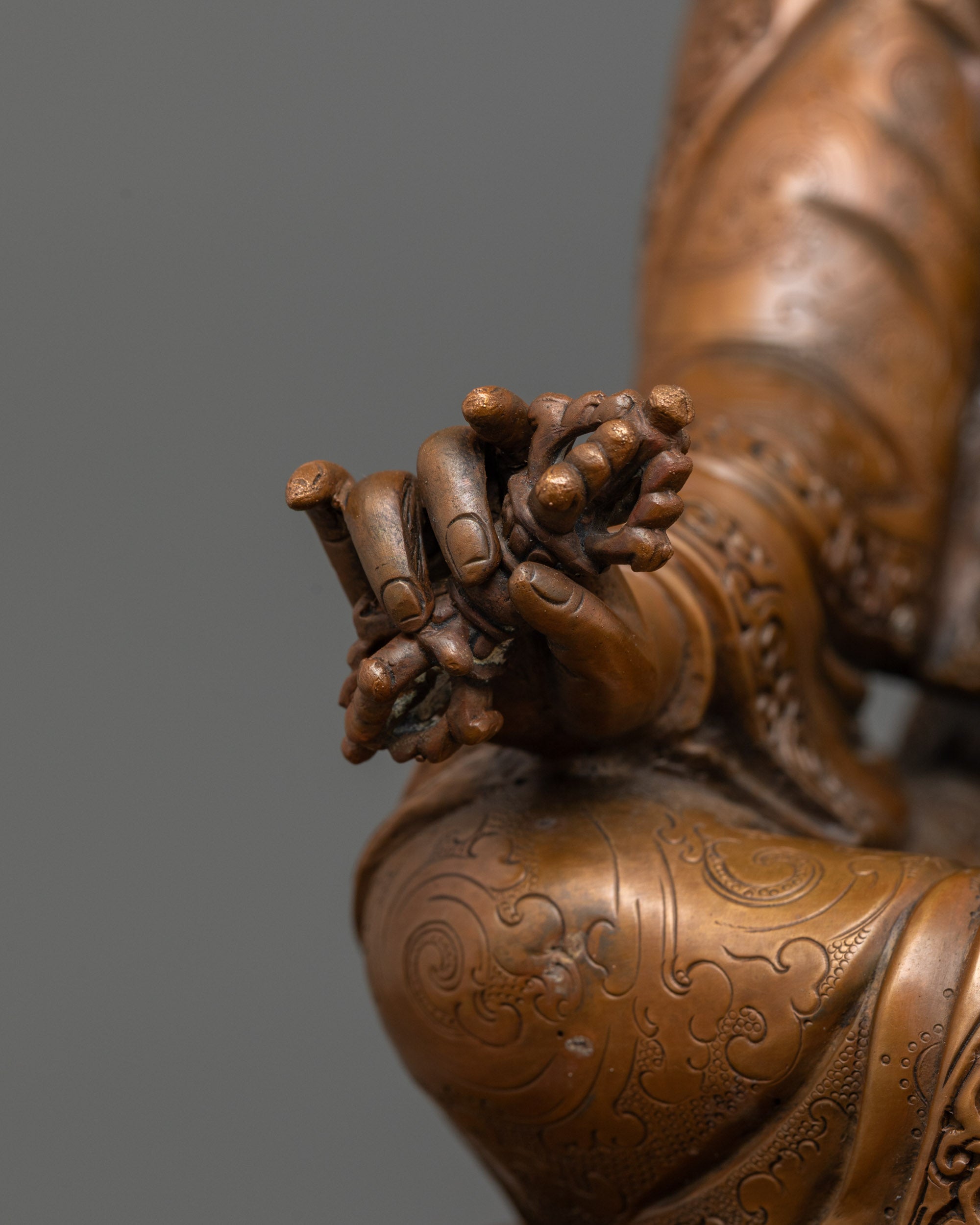 Guru Padmasambhava Statue | Traditional Lost Wax Artwork from Nepal