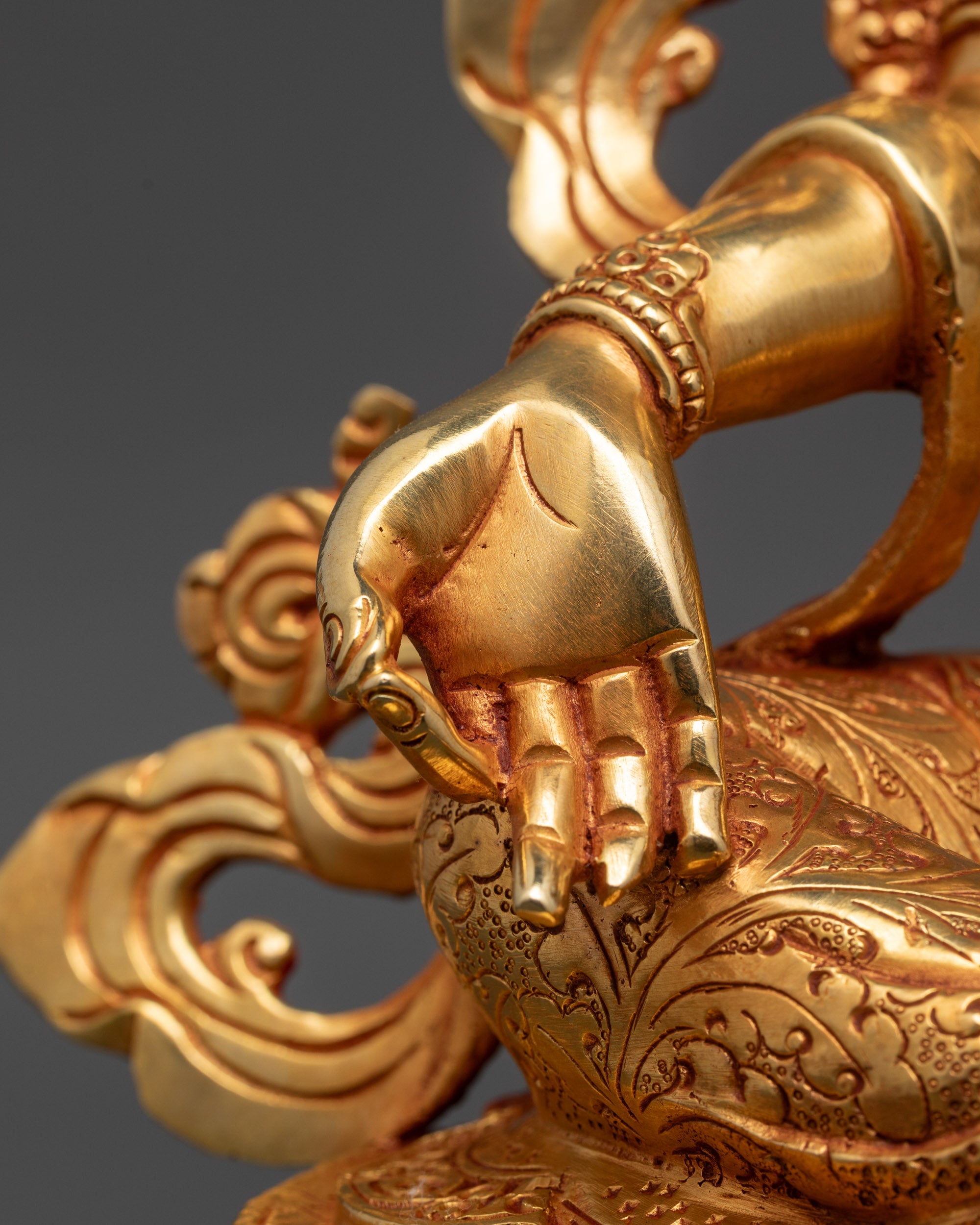 Nepalese Mother Tara Statue | 24K Gold Fire-Gilded Buddhist Sculpture