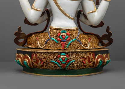 Tibetan Chenrezig Statue | Authentic Handmade Buddhist Figurine