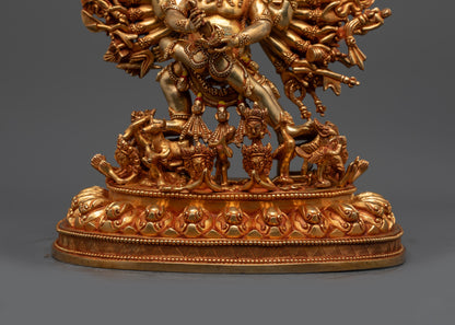 Handcrafted Yamantaka Statue | Wrathful Protector Statue from Nepal