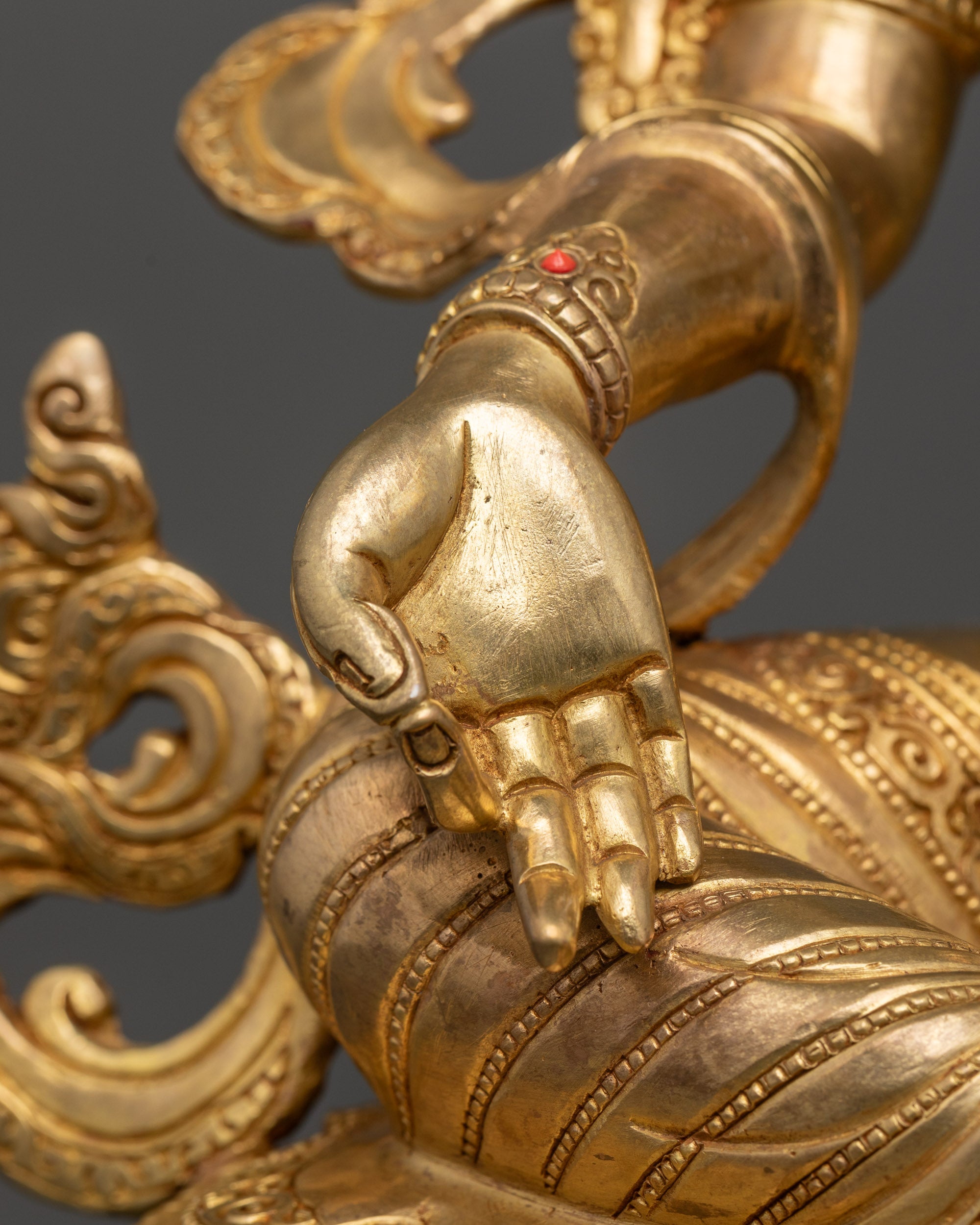 Sacred Green Tara Statue from Nepal | Goddess of Compassion