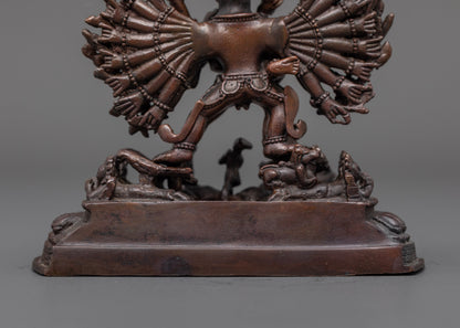 Stunning Oxidized Yamantaka Statue | Precision Machine-Made Design