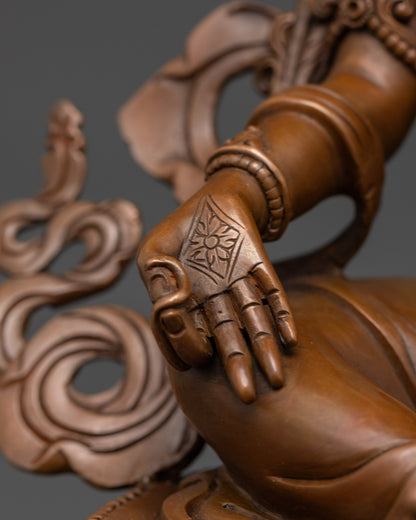 Peaceful Oxidized Green Tara Statue | Mother of Liberation