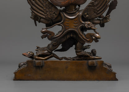 Oxidized Hayagriva Sculpture | Handmade Buddhist Protector