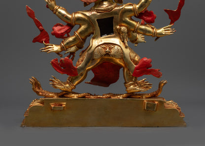 Wrathful Dharmapala Statue | Artisan-Crafted Himalayan Spiritual Art