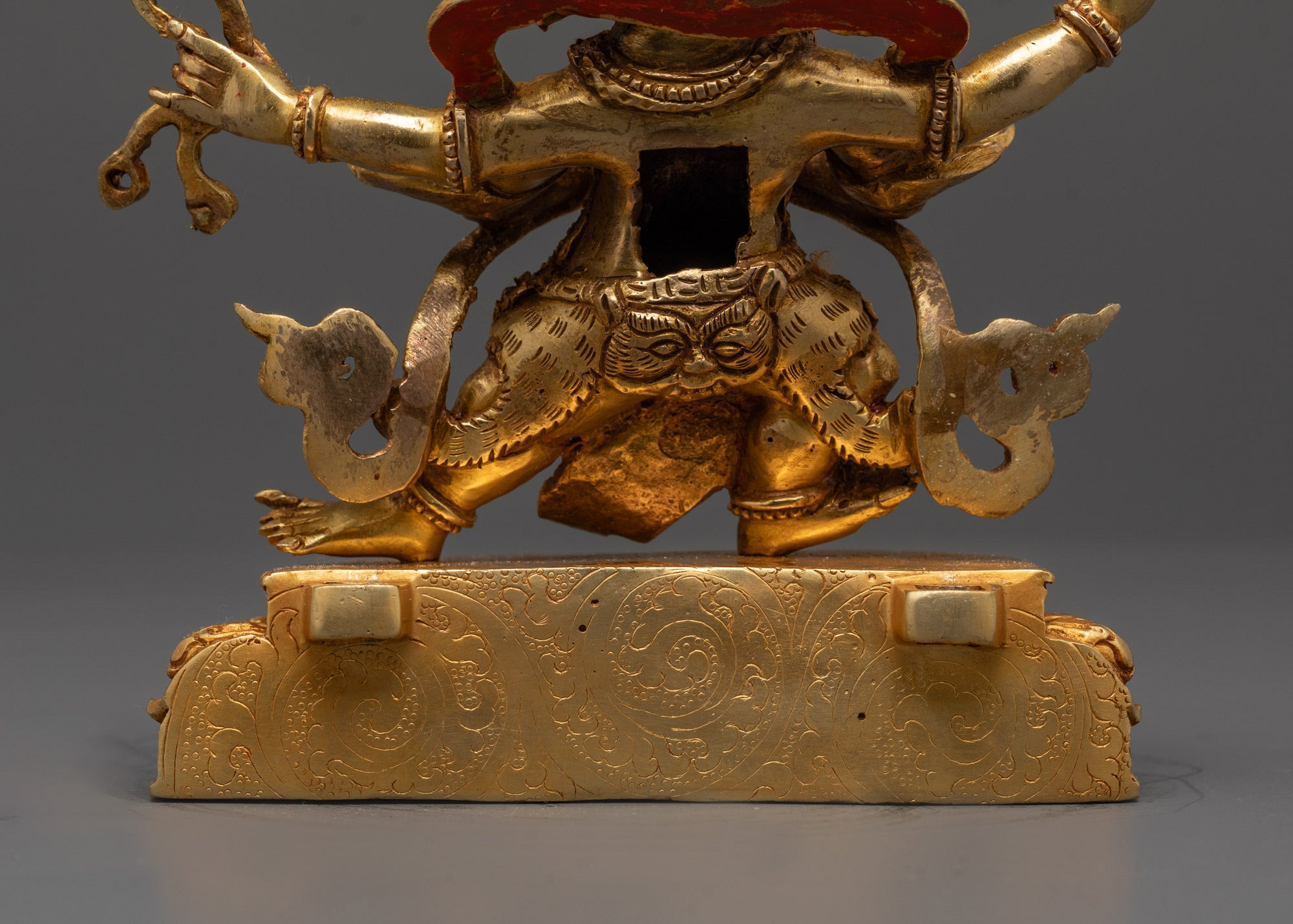 Traditional Four Armed Vajrapani Statue | Nepalese Hand-Carved