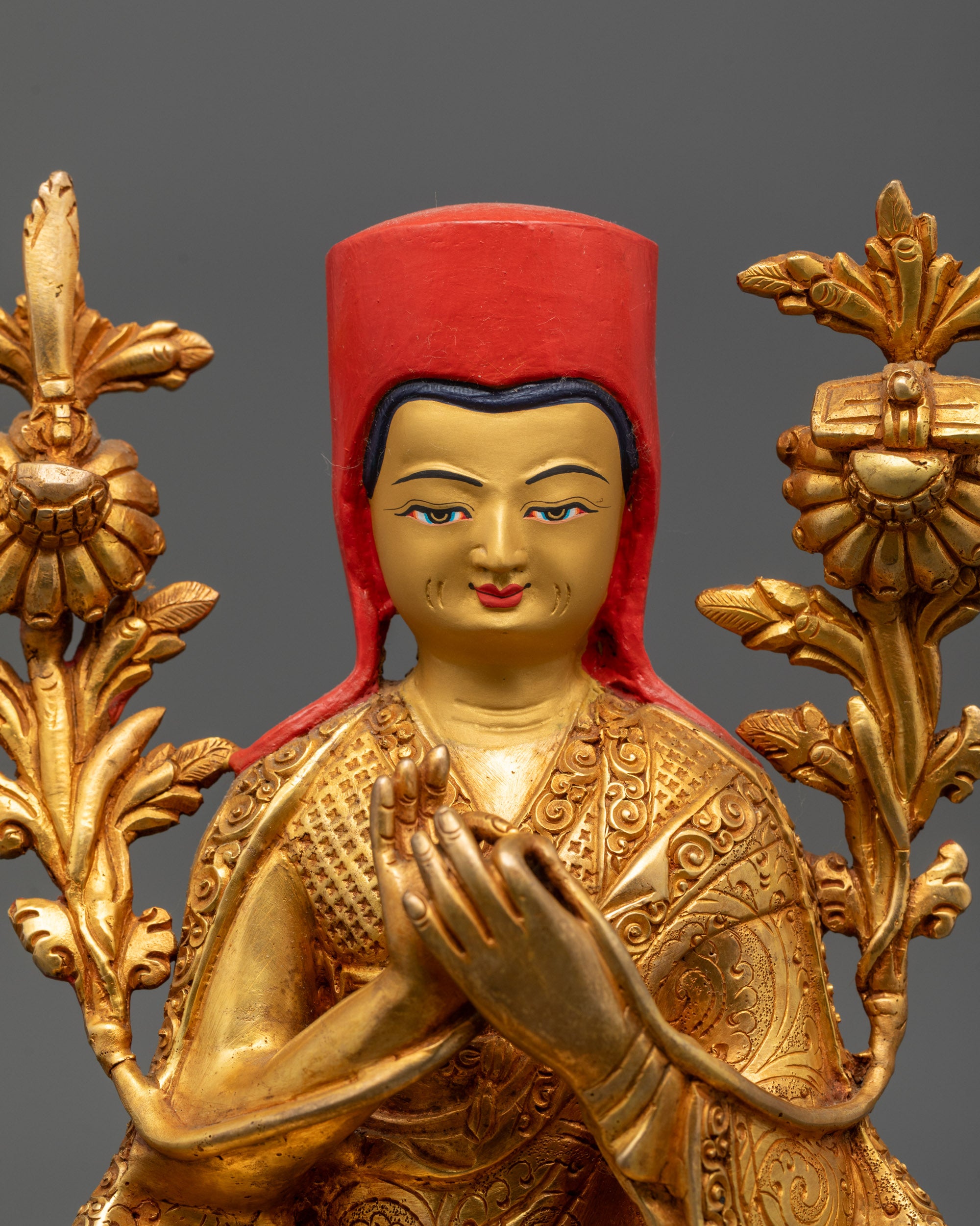 Sakya Master Set Statue | Detailed Handmade Buddhist Craft from Nepal